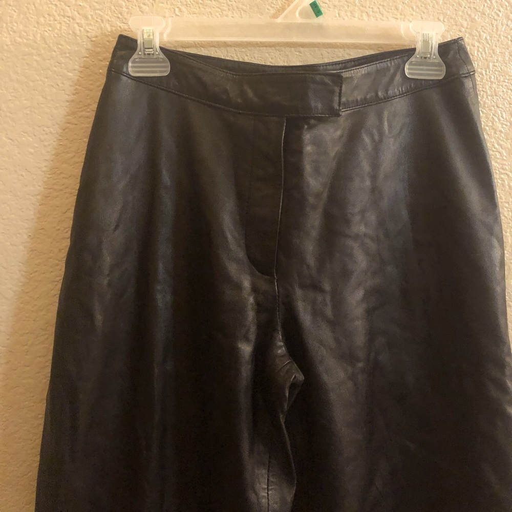 Chocolate color leather pants